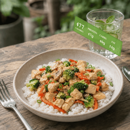 Chinese chicken-fried rice