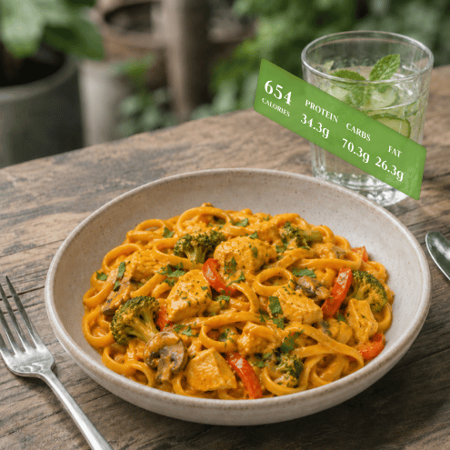 Curry Noodles with Chicken Veggies