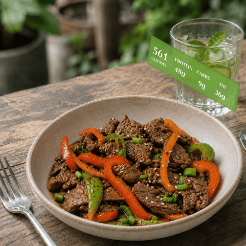 Pepper steak stir fry