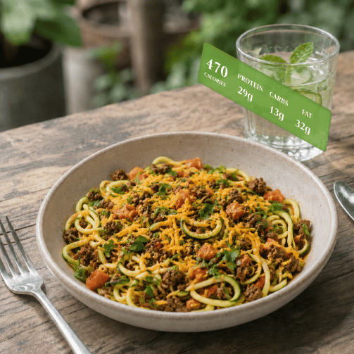Taco zoodles skillet